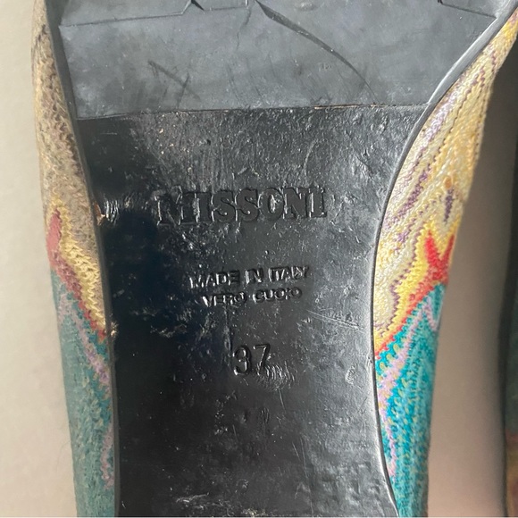 Missoni • Vintage Zigzag Leather Ballet Flats - Picture 5 of 5